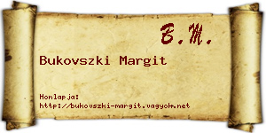 Bukovszki Margit névjegykártya