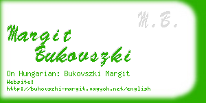 margit bukovszki business card